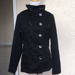 Divided by H&M Black Jean pea coat
